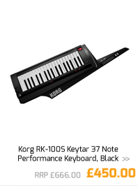 Korg RK-100S Keytar 37 Note Performance Keyboard, Black.