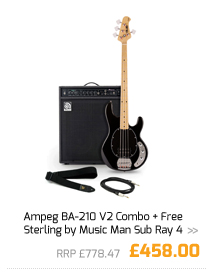Ampeg BA-210 V2 Combo + Free Sterling by Music Man Sub Ray 4, Black.