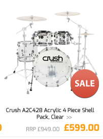 Crush A2C428 Acrylic 4 Piece Shell Pack, Clear.