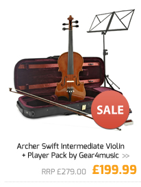 Archer Swift Intermediate Violin + Player Pack by Gear4music.