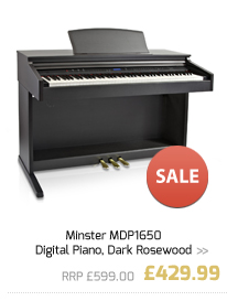 Minster MDP1650 Digital Piano, Dark Rosewood.