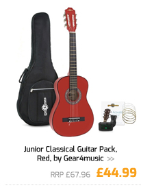 Junior Classical Guitar Pack, Red, by Gear4music.