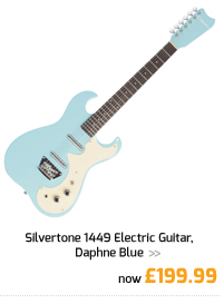 Silvertone 1449 Electric Guitar, Daphne Blue.