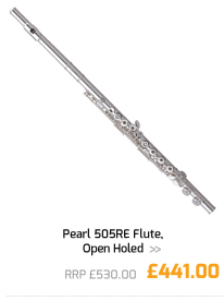 Pearl 505RE Flute, Open Holed.