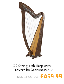 36 String Irish Harp with Levers by Gear4music.