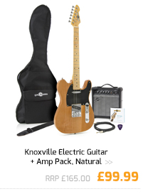 Knoxville Electric Guitar + Amp Pack, Natural.