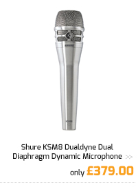 Shure KSM8 Dualdyne Dual Diaphragm Dynamic Microphone.