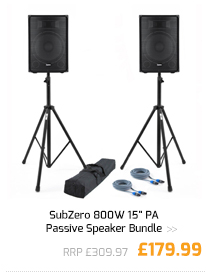 SubZero 800W 15 PA Passive Speaker Bundle.