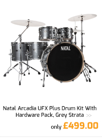 Natal Arcadia UFX Plus Drum Kit With Hardware Pack, Grey Strata.
