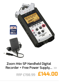Zoom H4n SP Handheld Digital Recorder + Free Power Supply and SD Card.