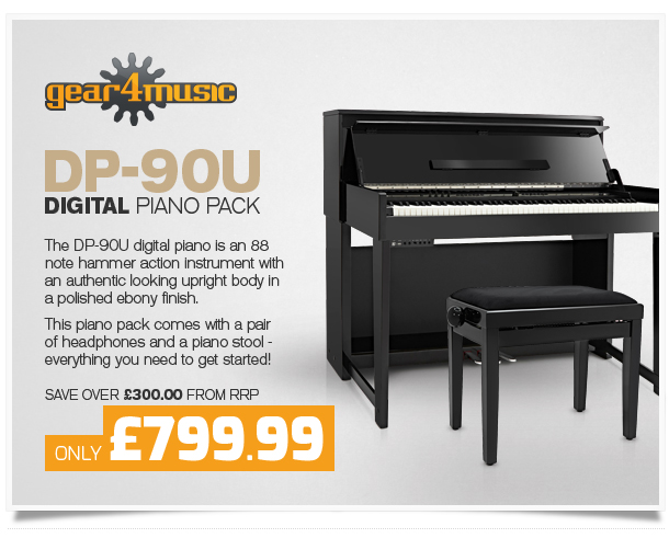 DP-90U Upright Digital Piano by Gear4music + Accessory Pack.