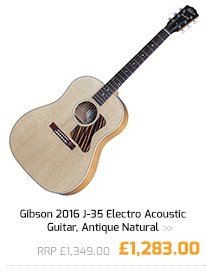 Gibson 2016 J-35 Electro Acoustic Guitar, Antique Natural.