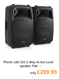 Phonic Jubi 12A 2-Way Active Loudspeaker, Pair.