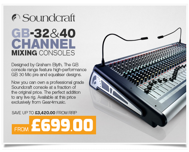 Soundcraft GB-32 & 40 Channel Mixing Consoles.