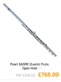 Pearl 665RE Quantz Flute, Open Hole.