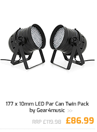 177 x 10mm LED Par Can Twin Pack by Gear4music.