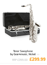 Tenor Saxophone by Gear4music, Nickel.