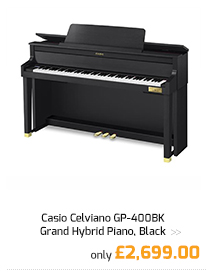 Casio Celviano GP-400BK Grand Hybrid Piano, with £400 Gift Voucher.