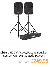 SubZero 600W Active/Passive Speaker System with Digital Media Player.