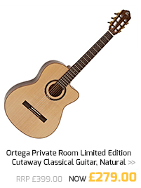 Ortega Private Room Limited Edition Cutaway Classical Guitar, Natural.