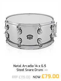 Natal Arcadia 14 x 6.5 Steel Snare Drum.