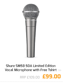 Shure SM58 50A Limited Edition Vocal Microphone with Free Tshirt.