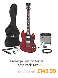 Brooklyn Electric Guitar + Amp Pack, Red.