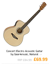 Concert Electro Acoustic Guitar by Gear4music, Natural .