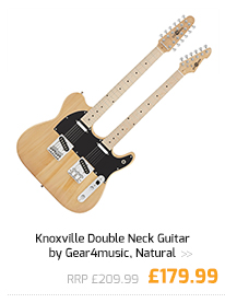 Knoxville Double Neck Guitar by Gear4music, Natural.