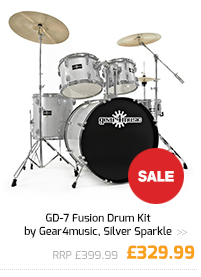 GD-7 Fusion Drum Kit by Gear4music, Silver Sparkle.