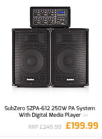 SubZero SZPA-612 250W PA System With Digital Media Player.