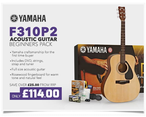 Yamaha F310P2 Acoustic Guitar Beginners Pack.