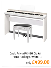 Casio Privia PX-160 Digital Piano Package, White.