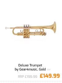 Deluxe Trumpet by Gear4music, Gold.