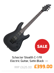 Schecter Stealth C-1 FR Electric Guitar, Satin Black.