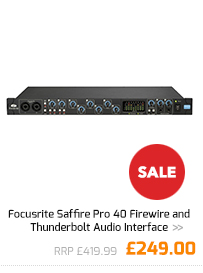 Focusrite Saffire Pro 40 Firewire and Thunderbolt Audio Interface.