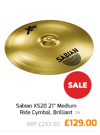 Sabian XS20 21 Medium Ride Cymbal, Brilliant.