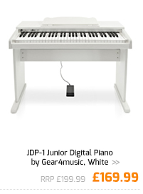 JDP-1 Junior Digital Piano by Gear4music, White.