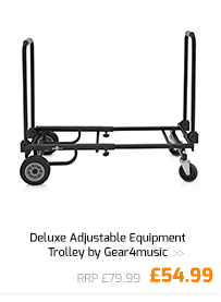 Deluxe Adjustable Equipment Trolley by Gear4music.