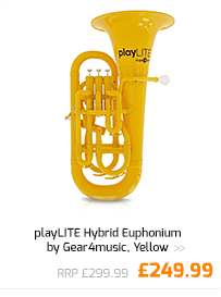 playLITE Hybrid Euphonium by Gear4music, Yellow.