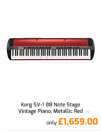 Korg SV-1 88 Note Stage Vintage Piano, Metallic Red.