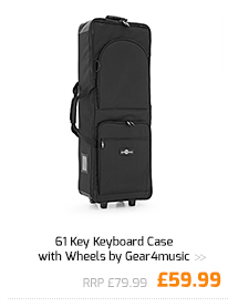 61 Key Keyboard Case with Wheels by Gear4music.