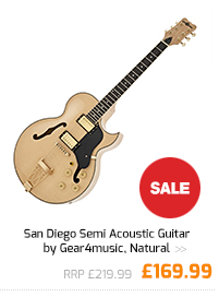 San Diego Semi Acoustic Guitar by Gear4music, Natural.