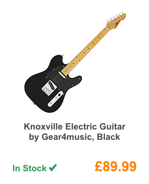 Knoxville Electric Guitar by Gear4music, Black.