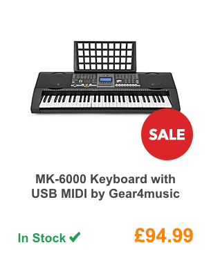 MK-6000 Keyboard with USB MIDI by Gear4music.