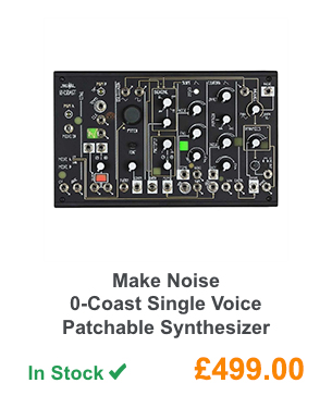 Make Noise 0-Coast Single Voice Patchable Synthesizer.