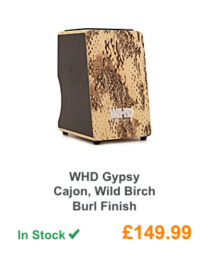 WHD Gypsy Cajon, Wild Birch Burl Finish.