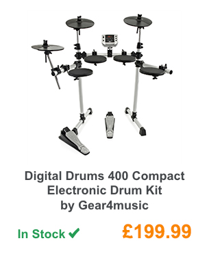 Digital Drums 400 Compact Electronic Drum Kit by Gear4music.