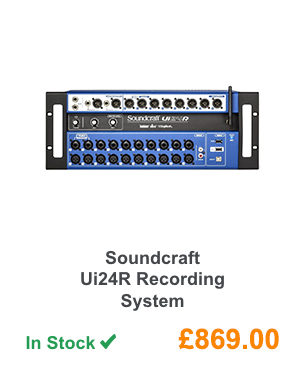 Soundcraft Ui24R Recording System.