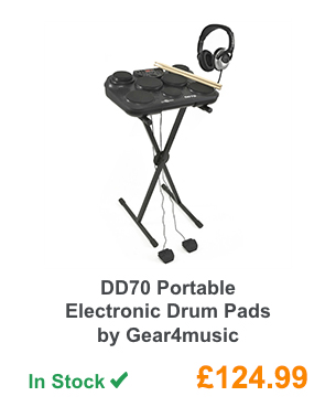 DD70 Portable Electric Drum Pad Pack by Gear4music.